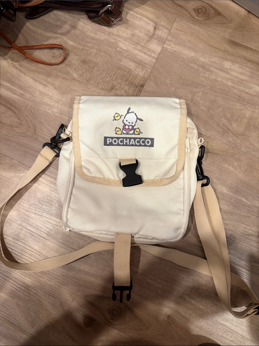 Sanrio Pochacco Cream Crossbody Bag